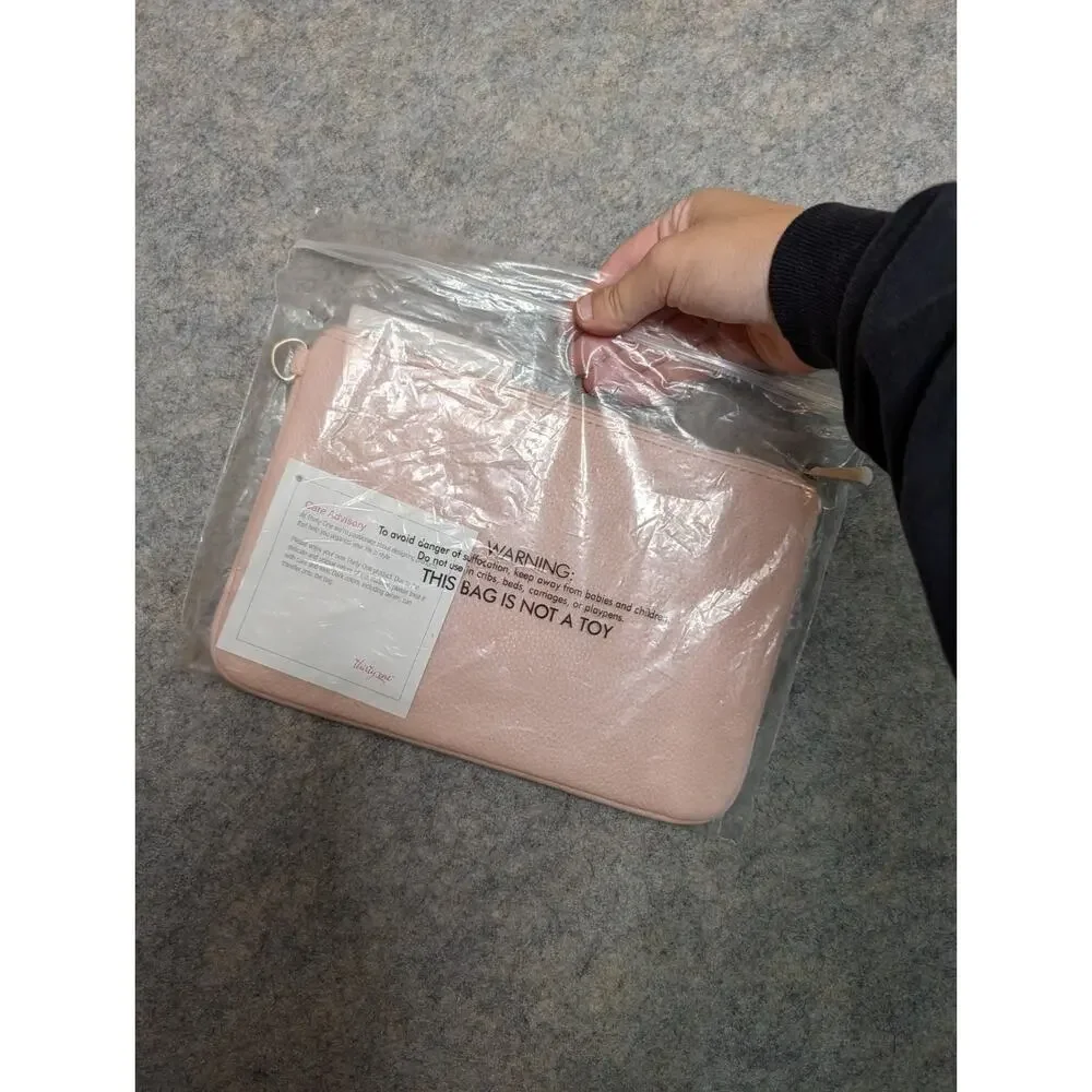 Thirty One Rubie Mini in Rose Blush Pebble New In Bag Zip Clutch Pouch